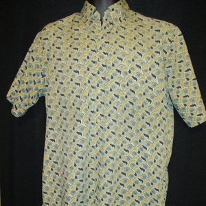 B D Baggies Short Sleeves Multicolored Flying Bats Button Down Shirt